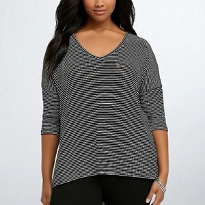 Torrid striped hoodie shirt